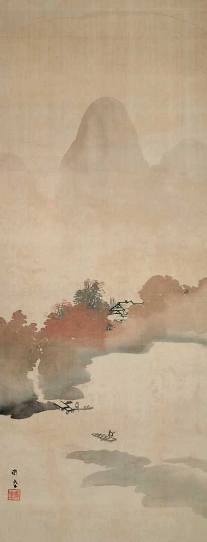 国堂（日本画） 山水 立轴
